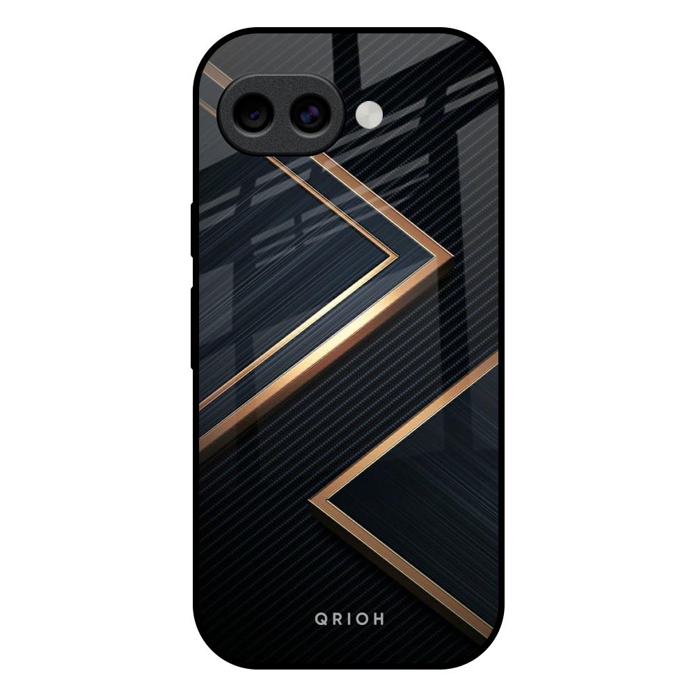 Sleek Golden & Navy Google Pixel 10A 5G Glass Back Cover Online