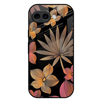 Lines Pattern Flowers Google Pixel 10A 5G Glass Back Cover Online