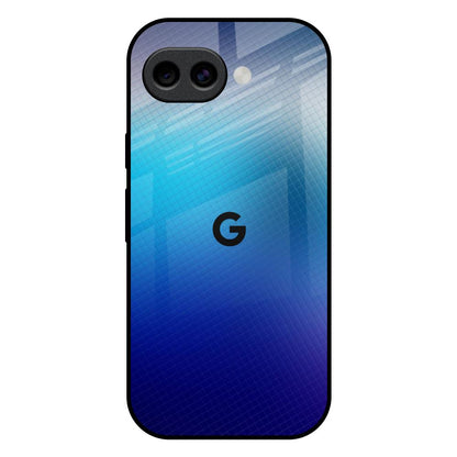 Blue Rhombus Pattern Google Pixel 10A 5G Glass Back Cover Online