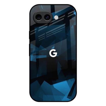 Polygonal Blue Box Google Pixel 10A 5G Glass Back Cover Online