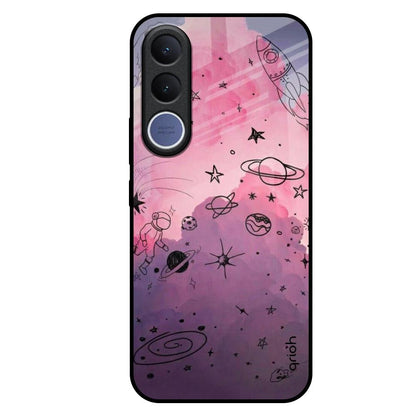 Space Doodles Vivo V70 FE 5G Glass Back Cover Online