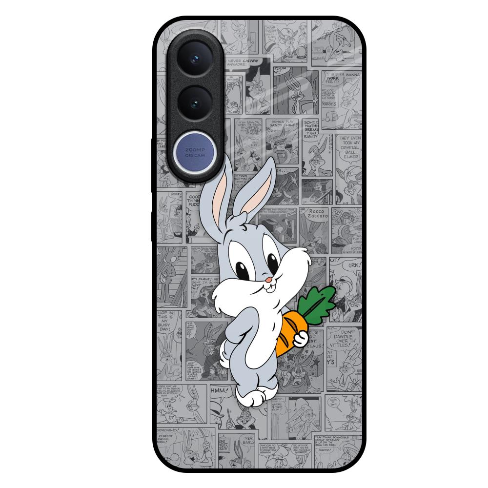 Cute Baby Bunny Vivo V70 FE 5G Glass Back Cover Online
