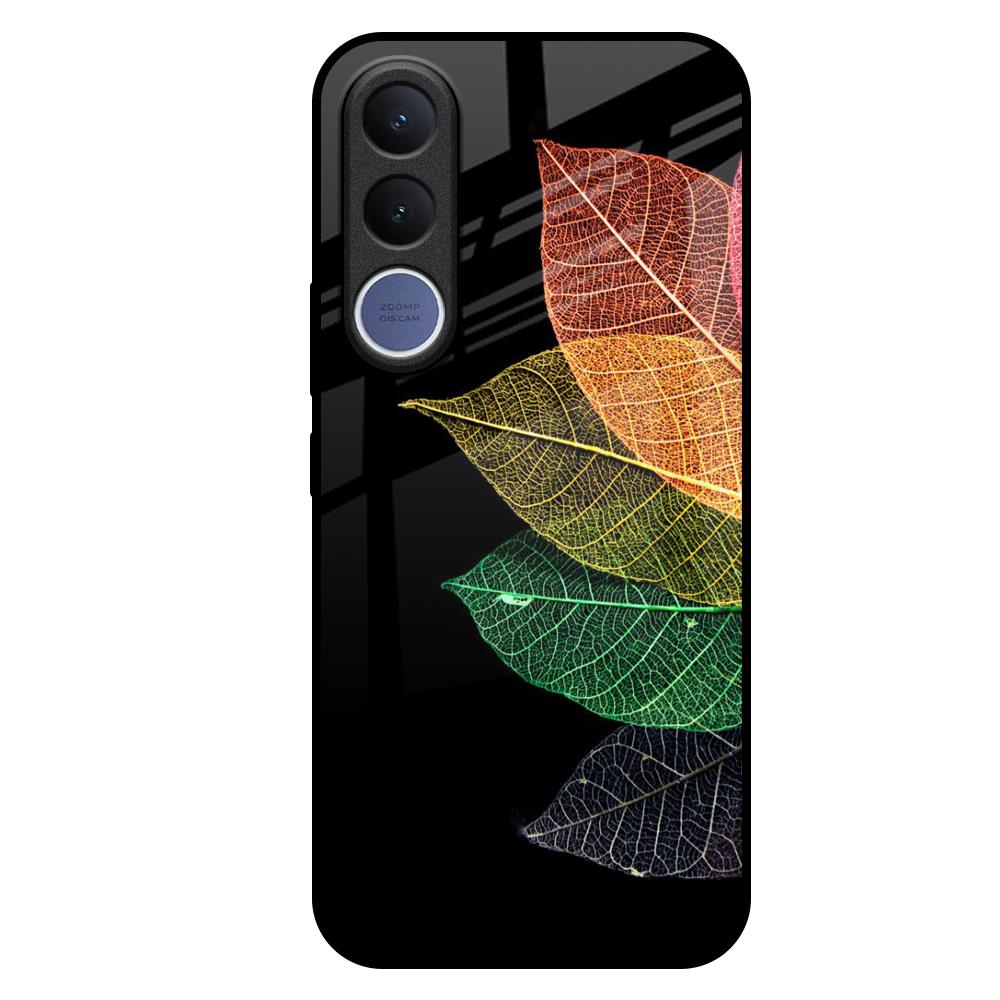Colorful Leaves Vivo V70 FE 5G Glass Back Cover Online