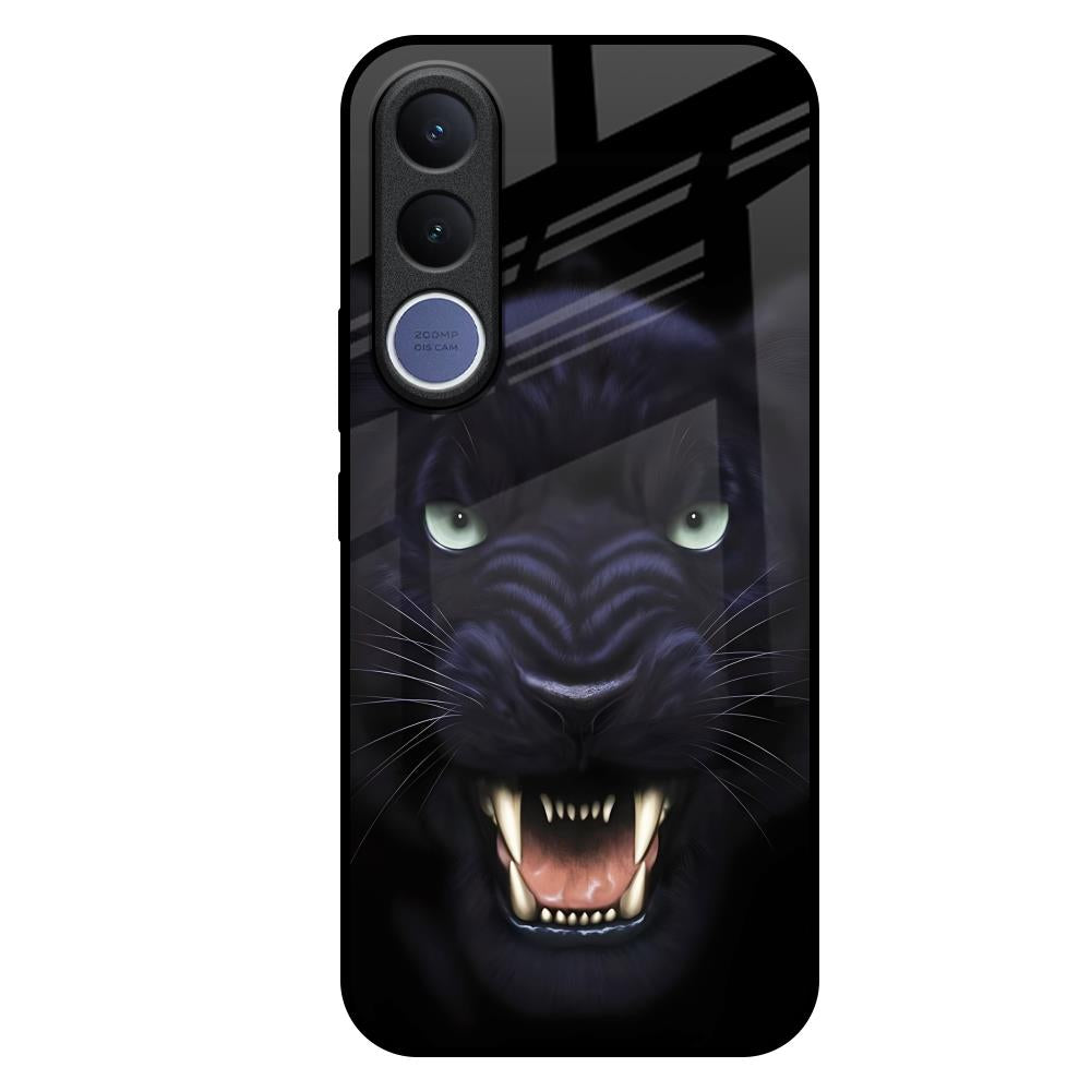 Angry Black Tiger Vivo V70 FE 5G Glass Back Cover Online