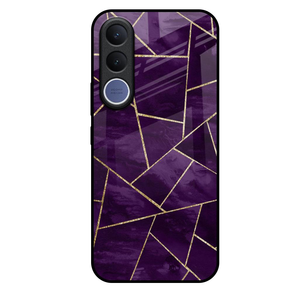 Geometric Purple Vivo V70 FE 5G Glass Back Cover Online
