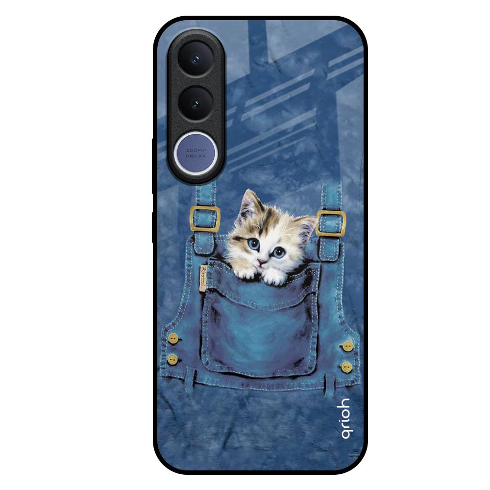 Kitty In Pocket Vivo V70 FE 5G Glass Back Cover Online