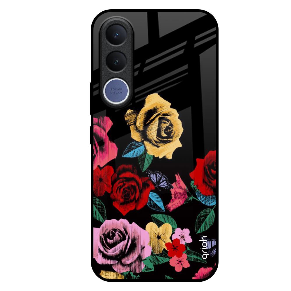 Floral Decorative Vivo V70 FE 5G Glass Back Cover Online