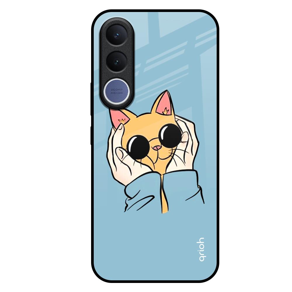 Adorable Cute Kitty Vivo V70 FE 5G Glass Back Cover Online