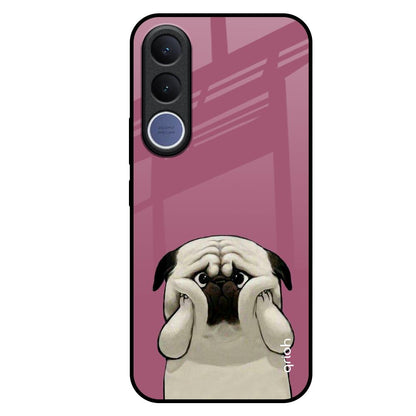 Funny Pug Face Vivo V70 FE 5G Glass Back Cover Online