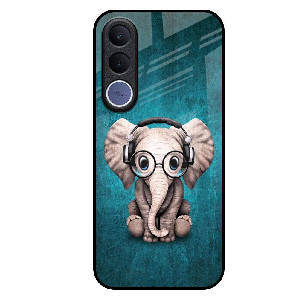 Adorable Baby Elephant Vivo V70 FE 5G Glass Back Cover Online