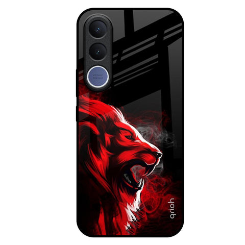 Red Angry Lion Vivo V70 FE 5G Glass Back Cover Online