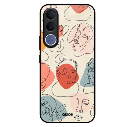 Abstract Faces Vivo V70 FE 5G Glass Back Cover Online