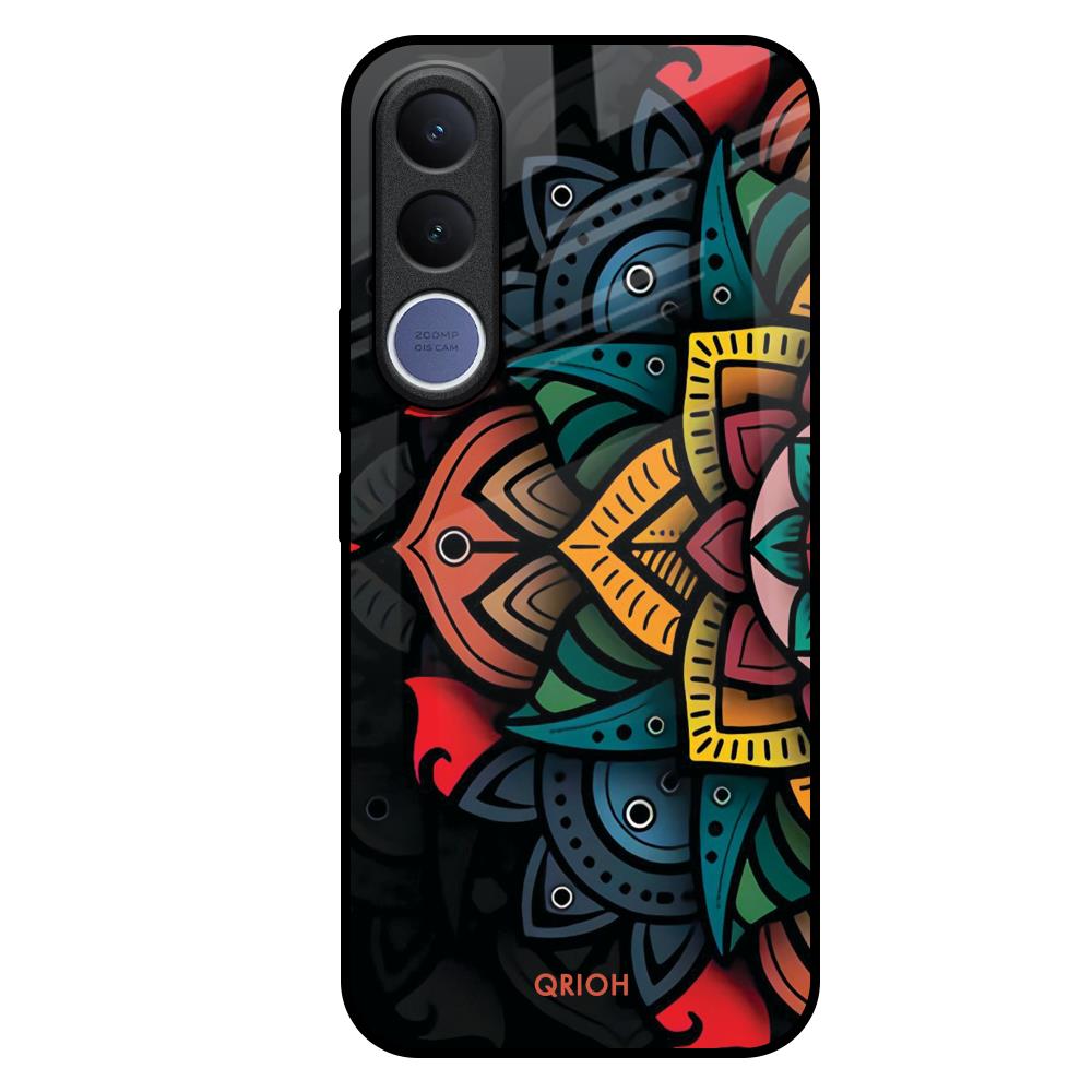 Retro Gorgeous Flower Vivo V70 FE 5G Glass Back Cover Online