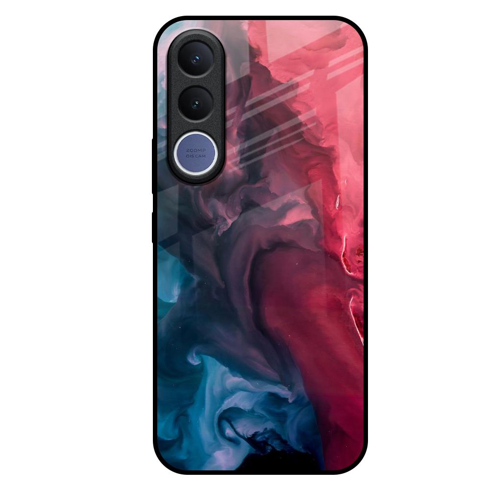 Blue & Red Smoke Vivo V70 FE 5G Glass Back Cover Online