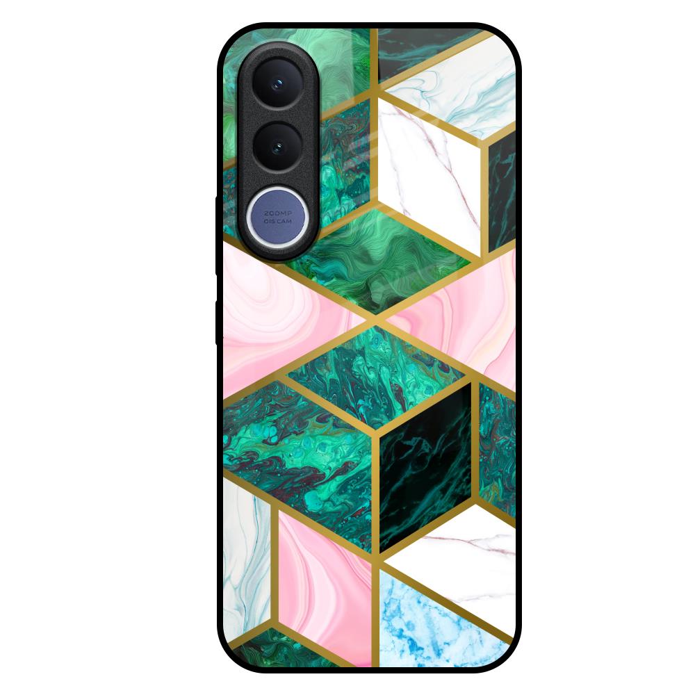 Seamless Green Marble Vivo V70 FE 5G Glass Back Cover Online