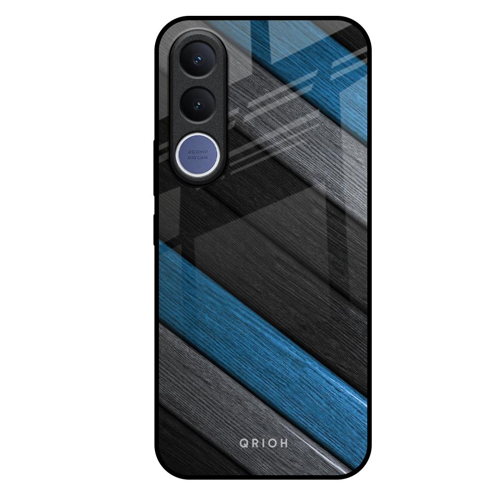 Multicolor Wooden Effect Vivo V70 FE 5G Glass Back Cover Online