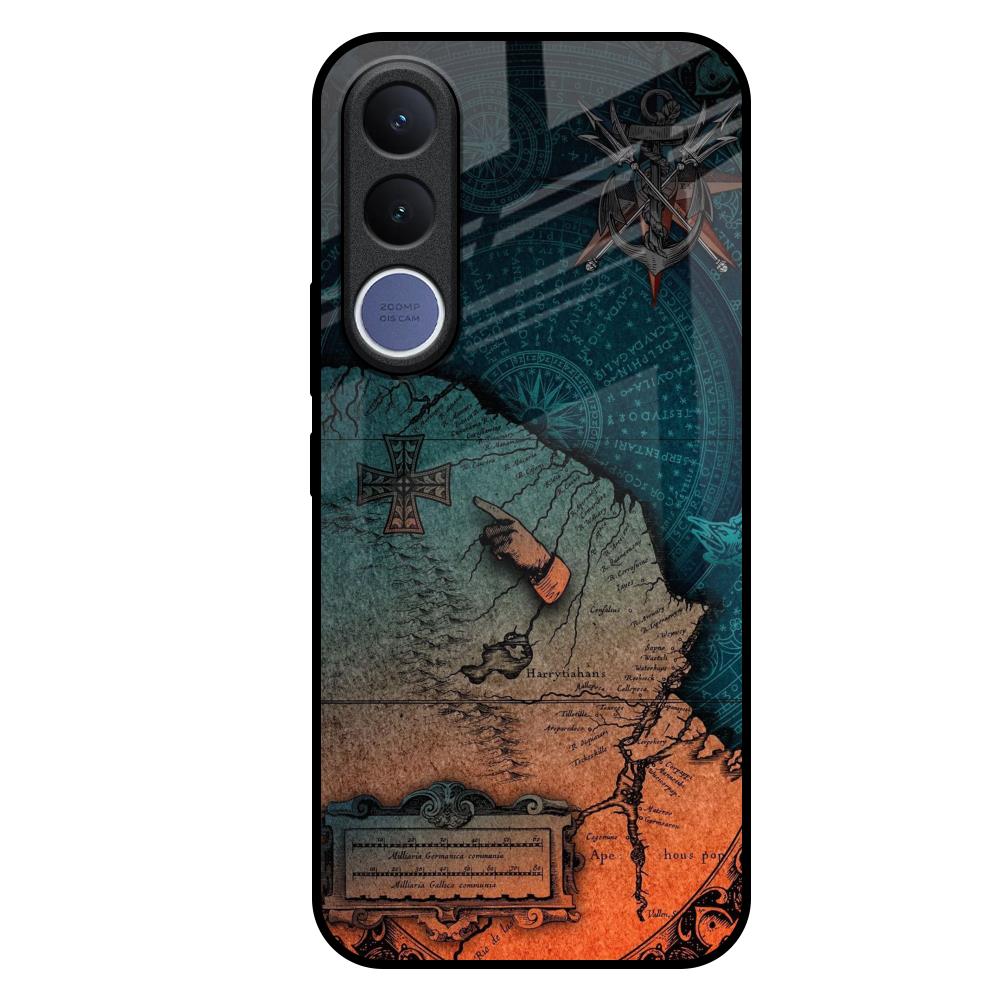 Geographical Map Vivo V70 FE 5G Glass Back Cover Online