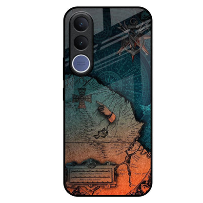 Geographical Map Vivo V70 FE 5G Glass Back Cover Online