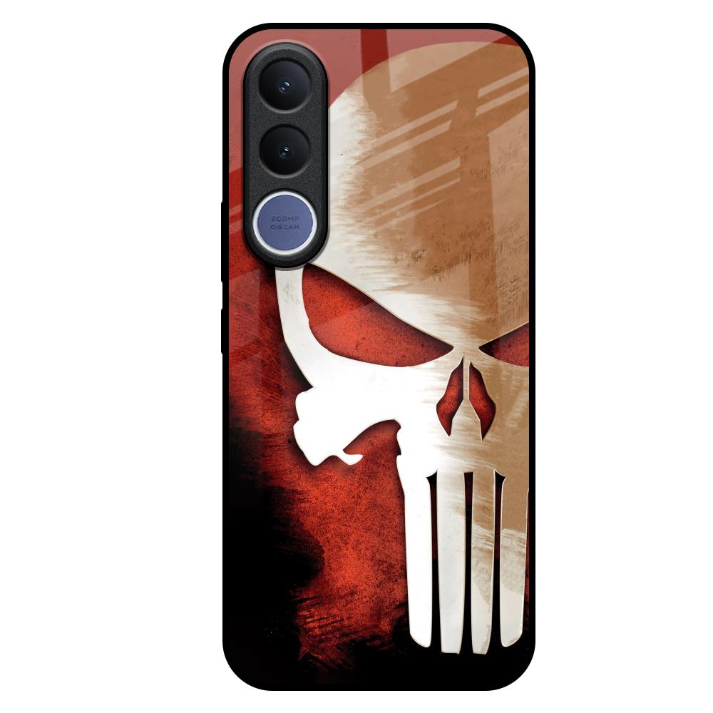 Red Skull Vivo V70 FE 5G Glass Back Cover Online