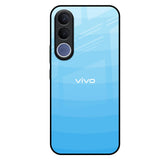 Wavy Blue Pattern Vivo V70 FE 5G Glass Back Cover Online