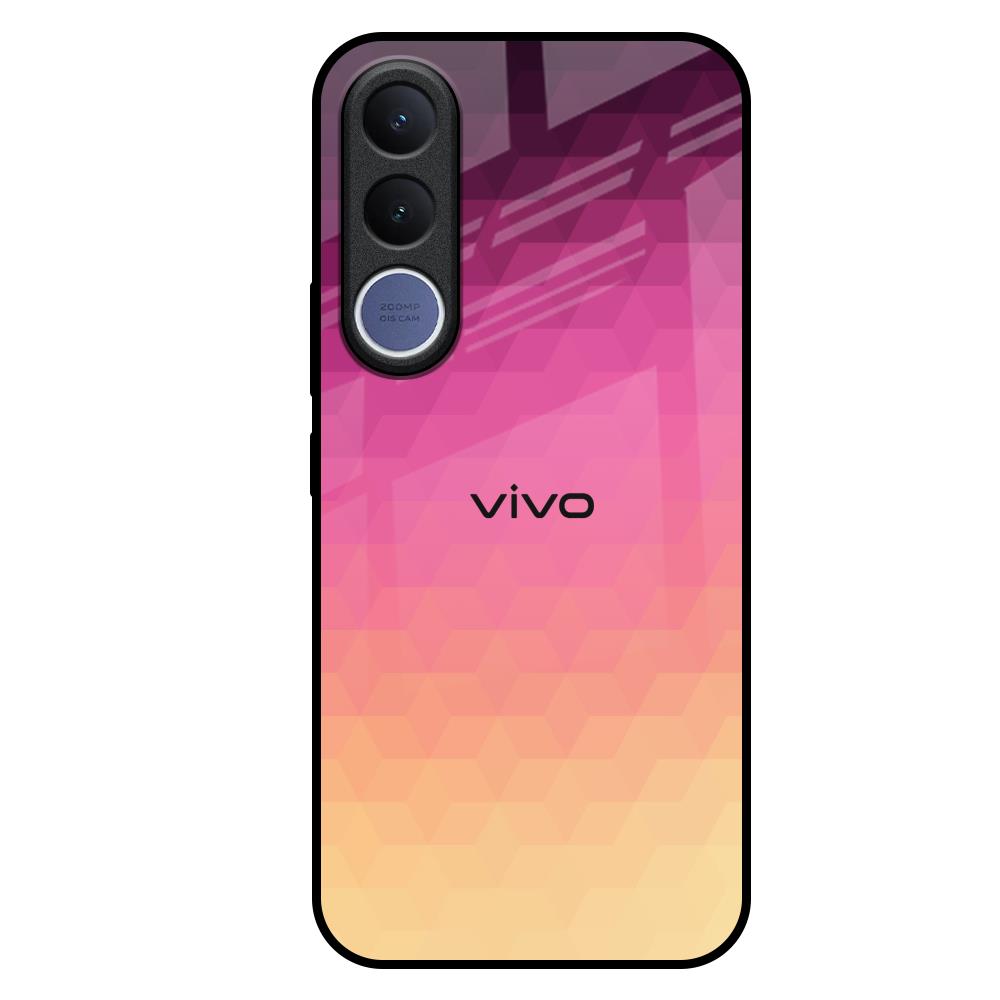 Geometric Pink Diamond Vivo V70 FE 5G Glass Back Cover Online