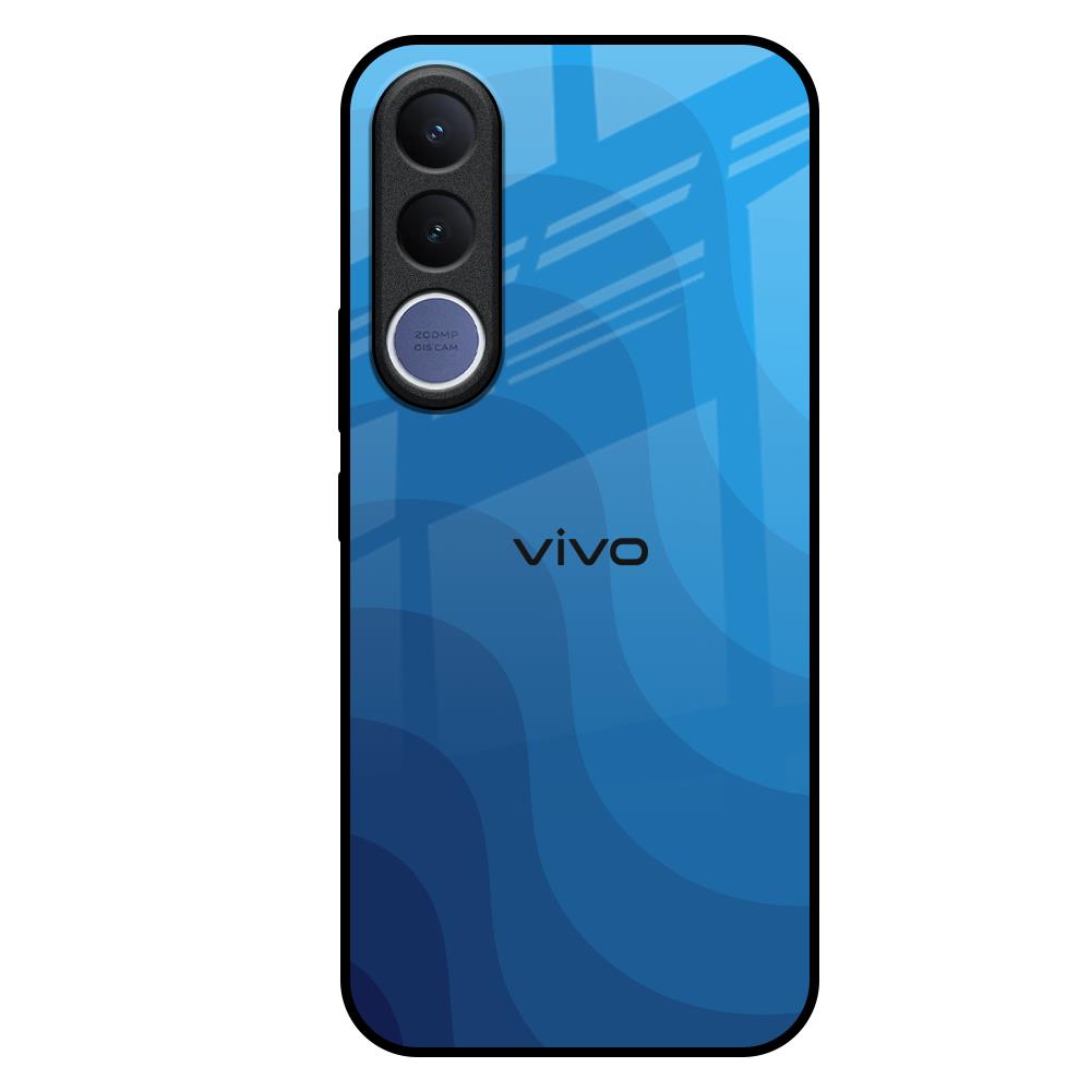 Blue Wave Abstract Vivo V70 FE 5G Glass Back Cover Online