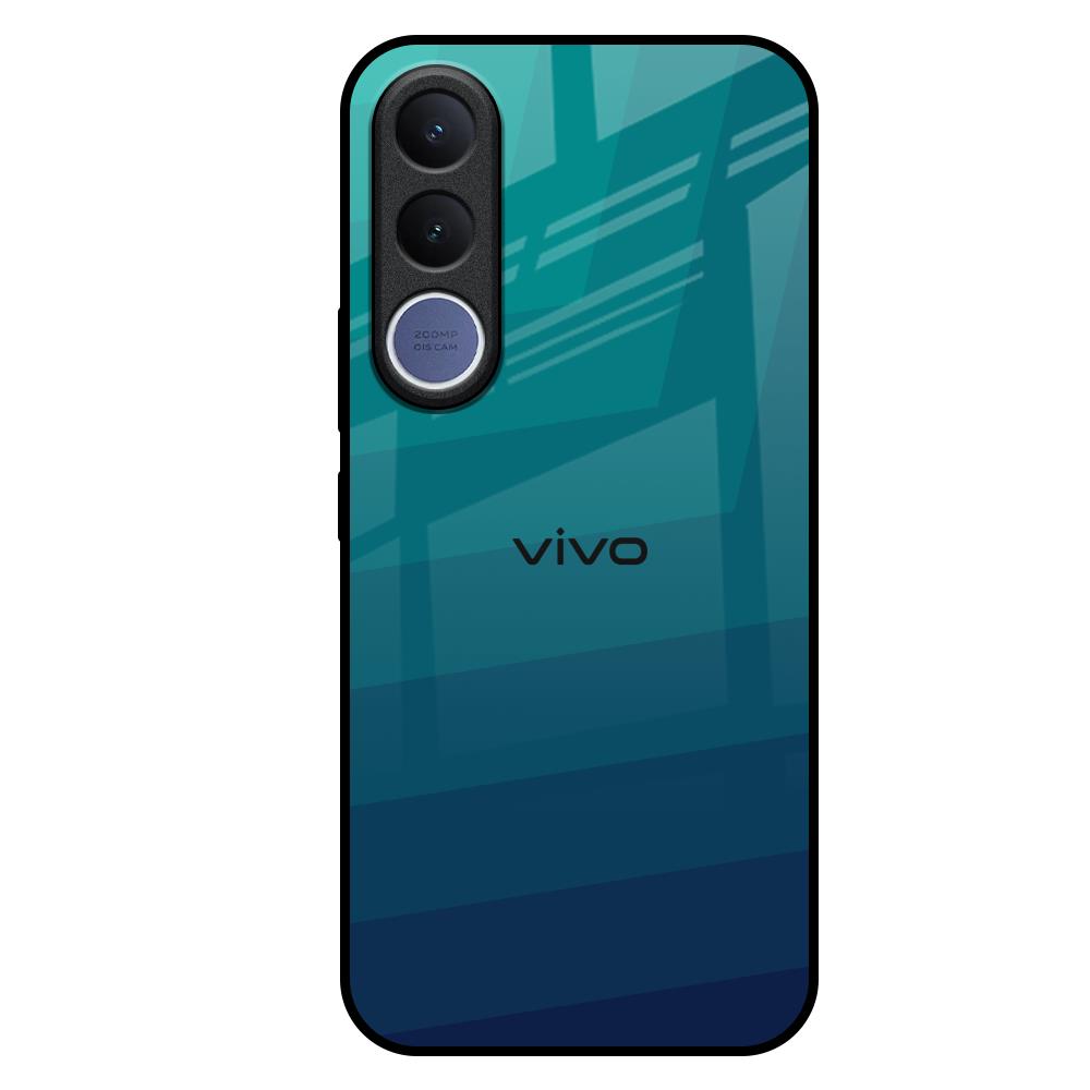 Green Triangle Pattern Vivo V70 FE 5G Glass Back Cover Online