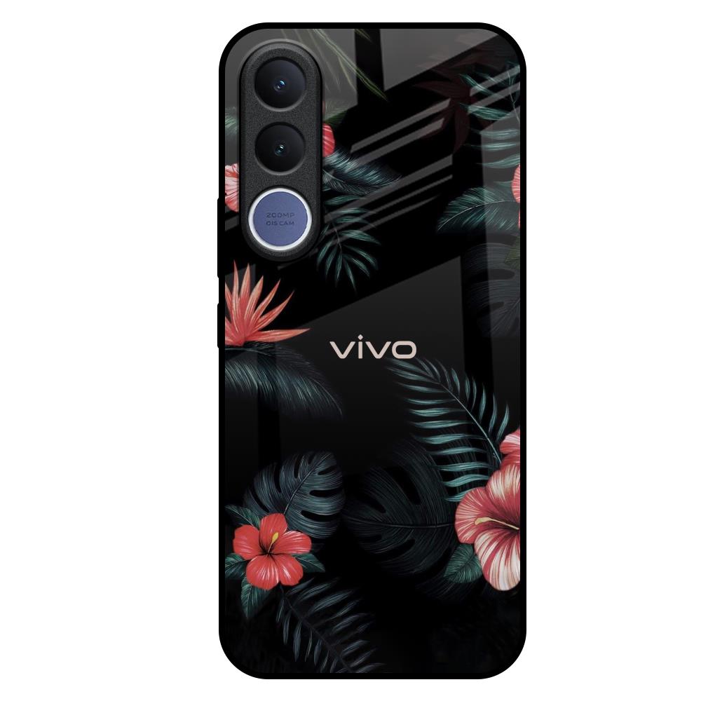 Tropical Art Flower Vivo V70 FE 5G Glass Back Cover Online