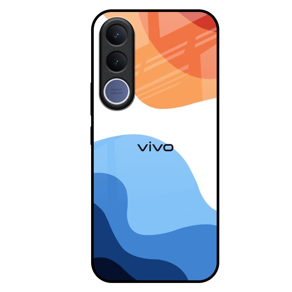 Wavy Color Pattern Vivo V70 FE 5G Glass Back Cover Online