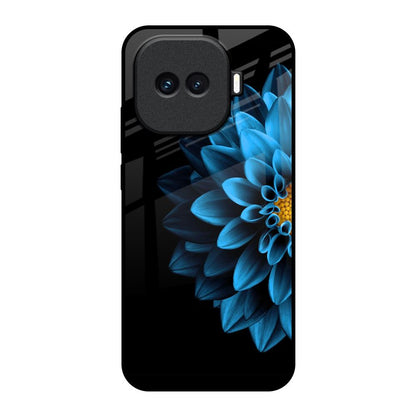 Half Blue Flower iQOO 15R 5G Glass Back Cover Online