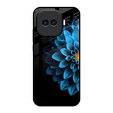 Half Blue Flower iQOO 15R 5G Glass Back Cover Online