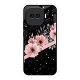Floral Black Band iQOO 15R 5G Glass Back Cover Online