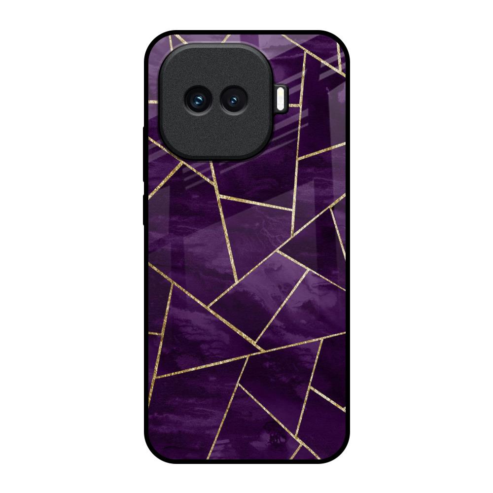 Geometric Purple iQOO 15R 5G Glass Back Cover Online