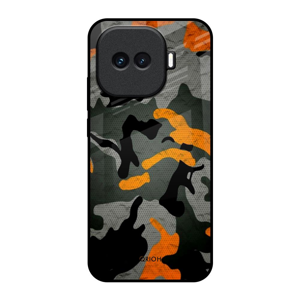 Camouflage Orange iQOO 15R 5G Glass Back Cover Online