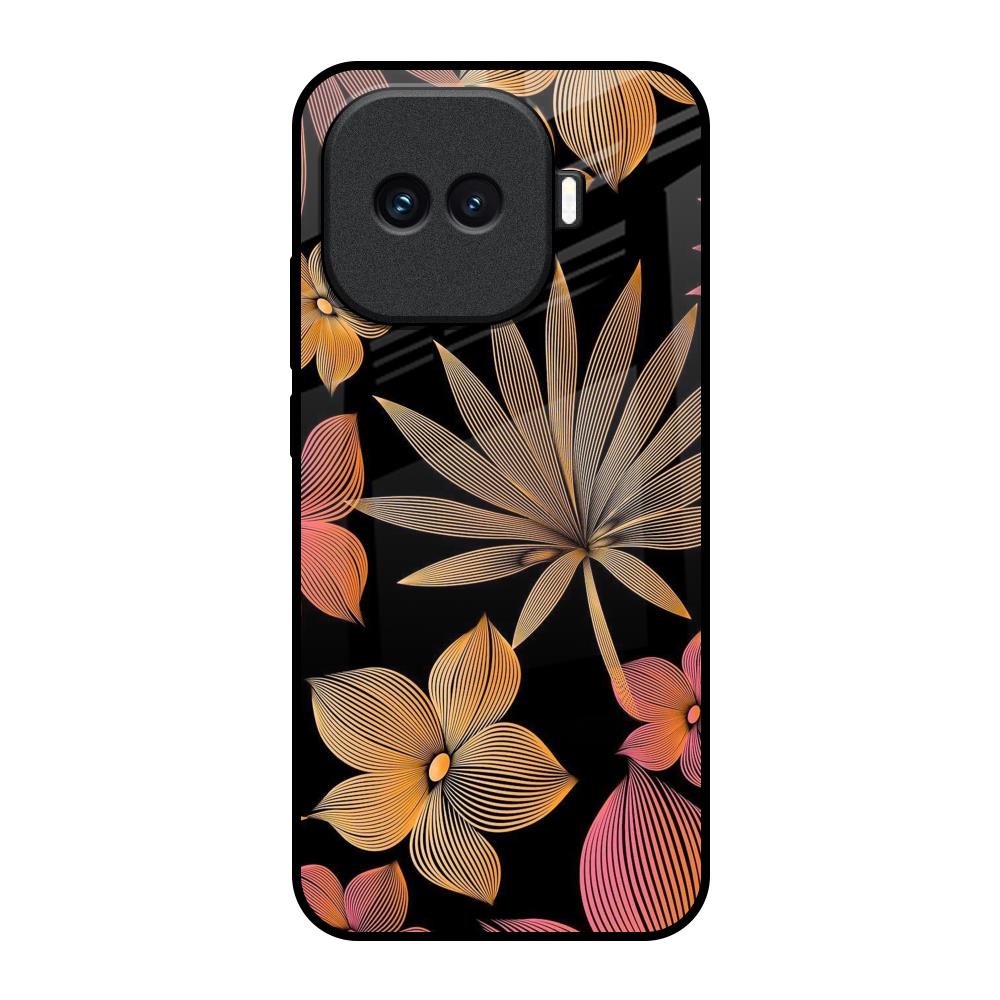 Lines Pattern Flowers iQOO 15R 5G Glass Back Cover Online