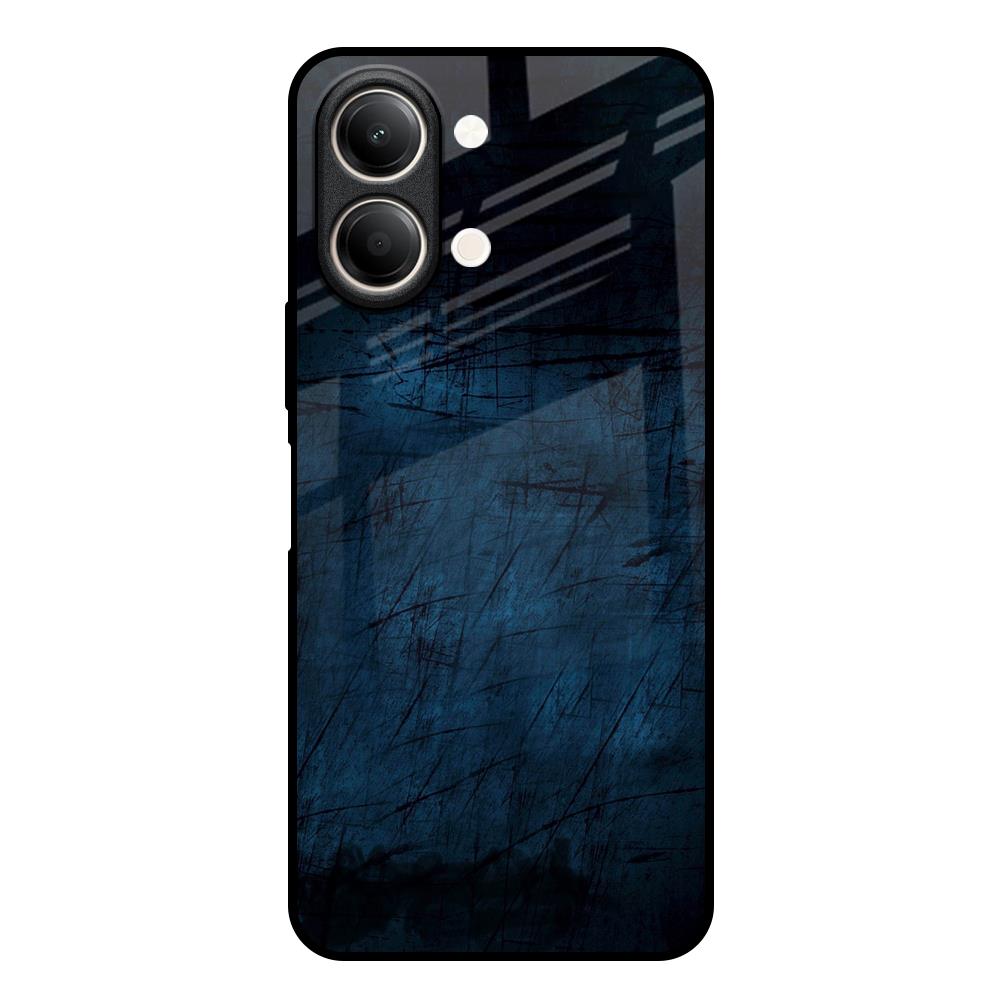 Dark Blue Grunge Vivo Y21 5G Glass Back Cover Online