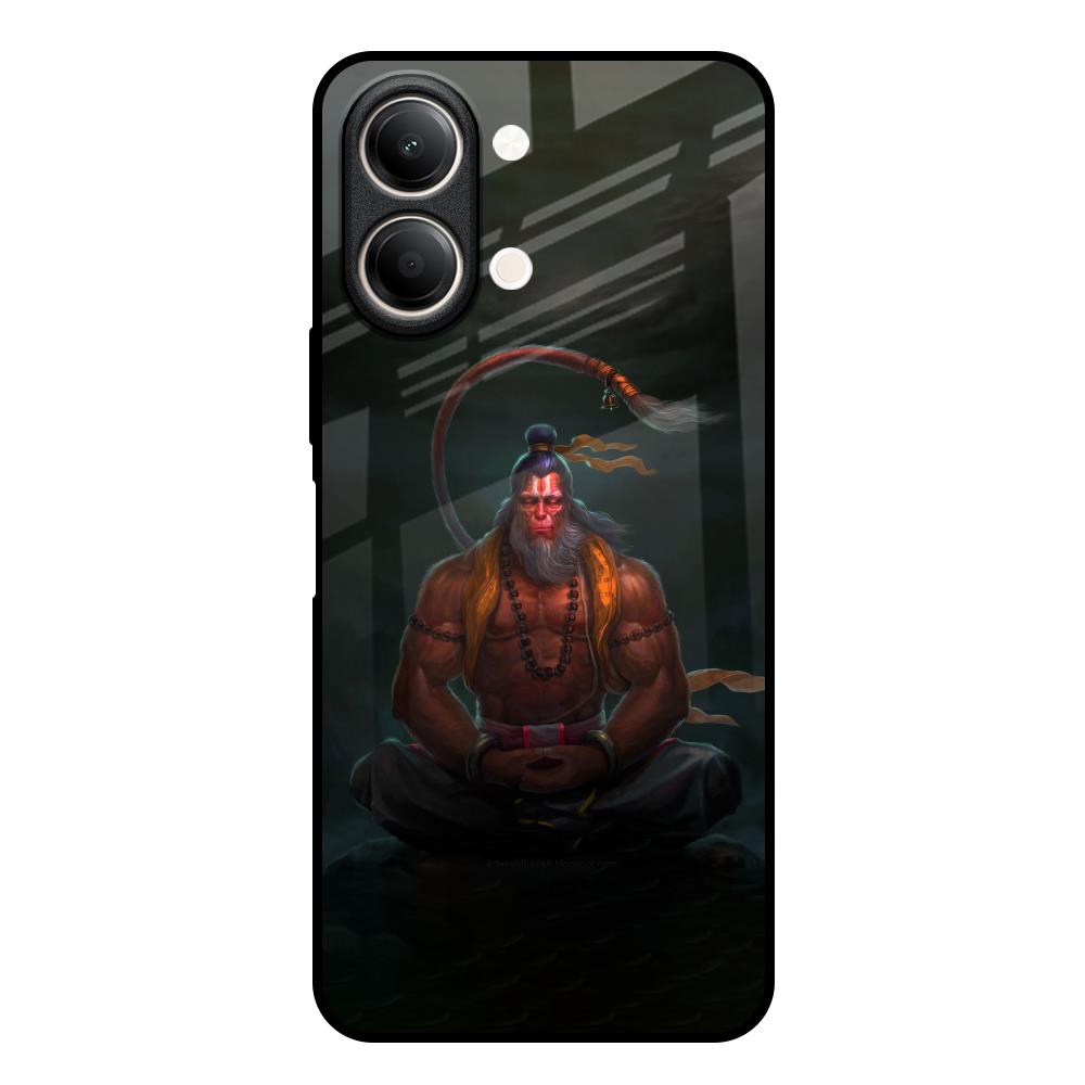 Lord Hanuman Animated Vivo Y21 5G Glass Back Cover Online
