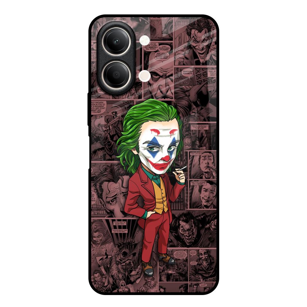 Joker Cartoon Vivo Y21 5G Glass Back Cover Online