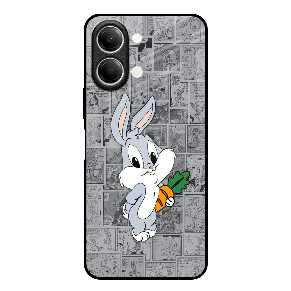 Cute Baby Bunny Vivo Y21 5G Glass Back Cover Online