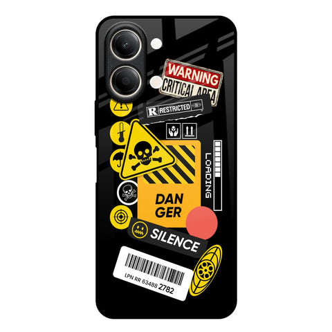 Danger Signs Vivo Y21 5G Glass Back Cover Online