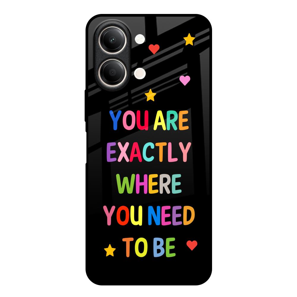 Magical Words Vivo Y21 5G Glass Back Cover Online