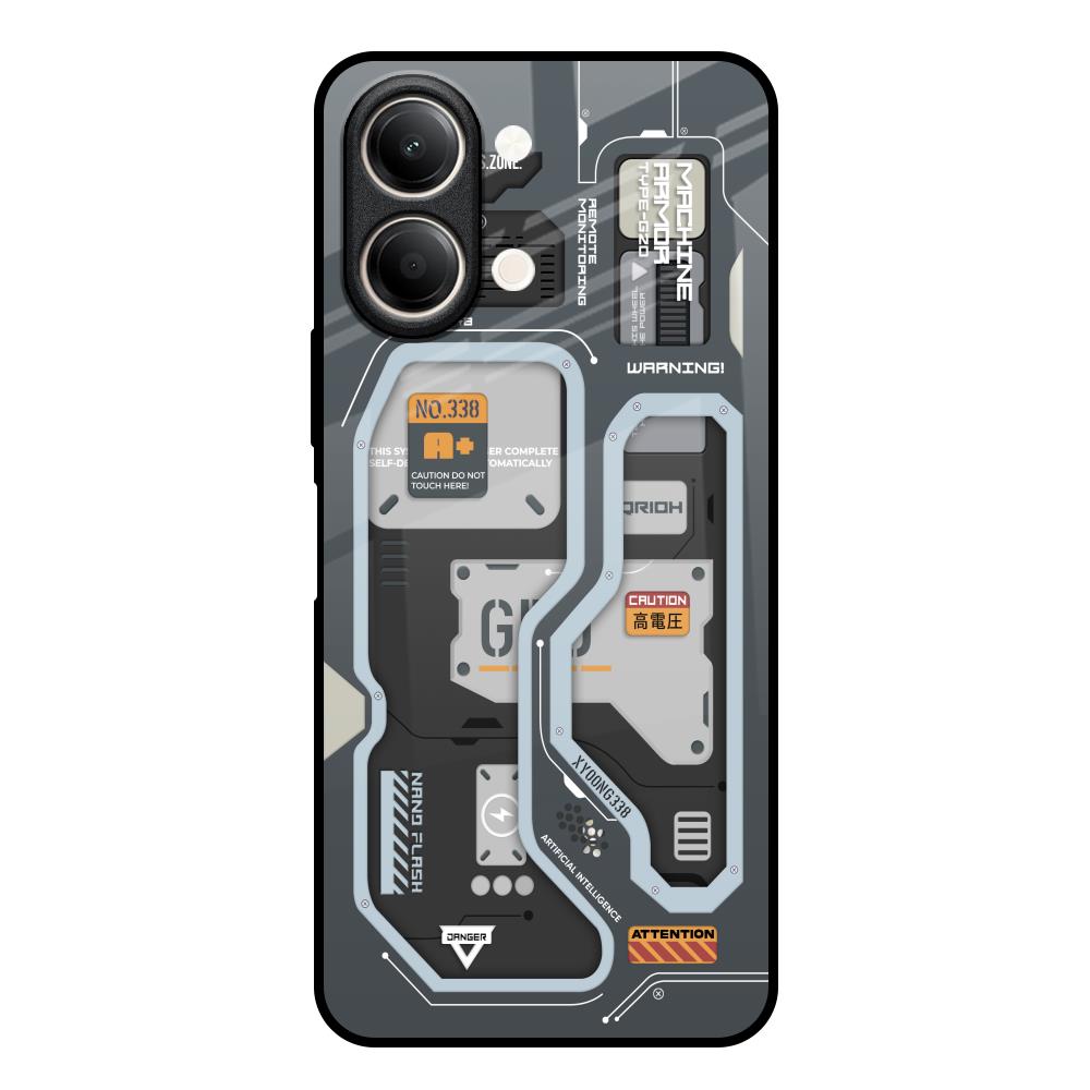 Retro Futuristic Vivo Y21 5G Glass Back Cover Online