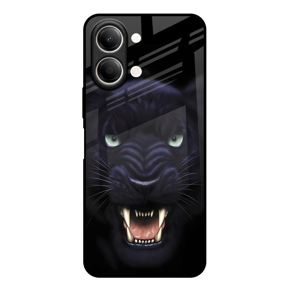 Angry Black Tiger Vivo Y21 5G Glass Back Cover Online