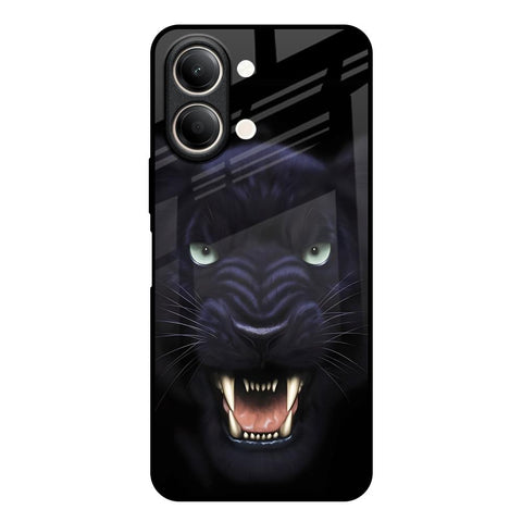 Angry Black Tiger Vivo Y21 5G Glass Back Cover Online