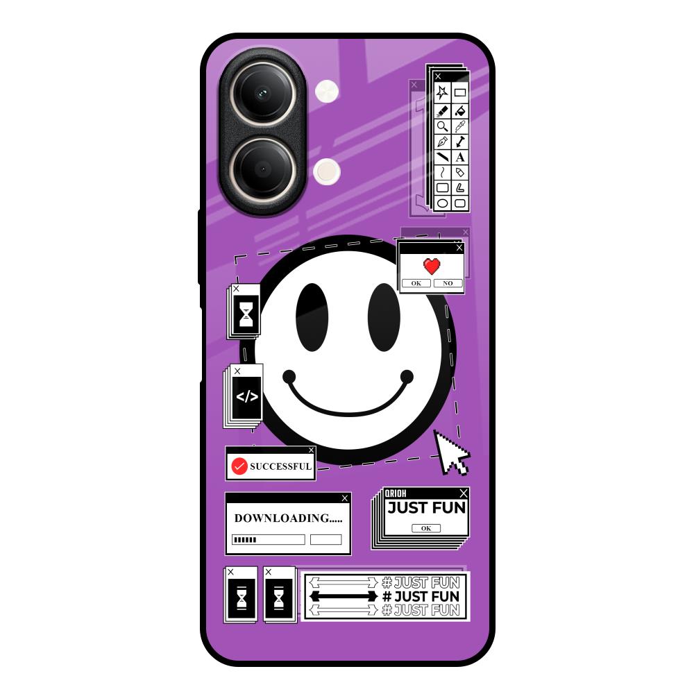 Code with Smile Vivo Y21 5G Glass Back Cover Online