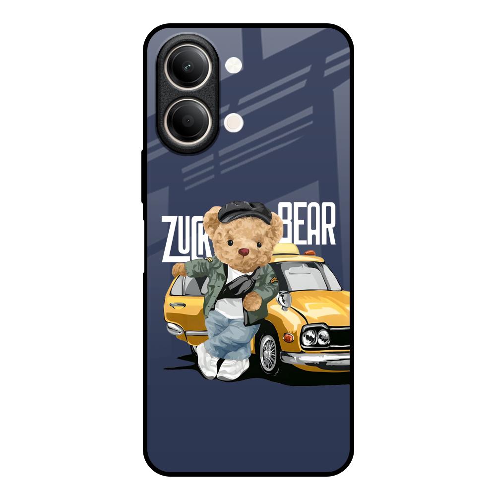 Adventurous Bear Vivo Y21 5G Glass Back Cover Online