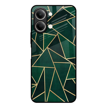 Abstract Green Vivo Y21 5G Glass Back Cover Online