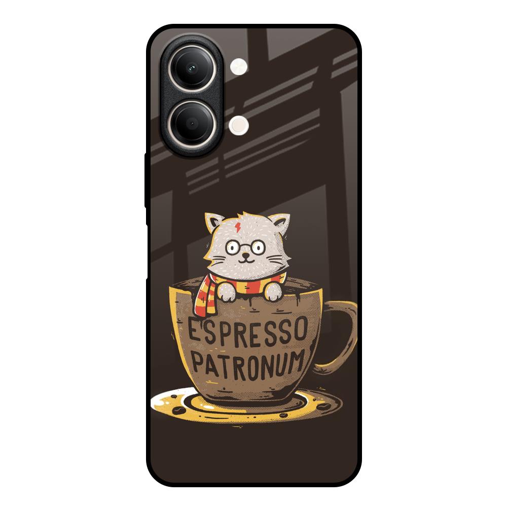 Tea With Kitty Vivo Y21 5G Glass Back Cover Online