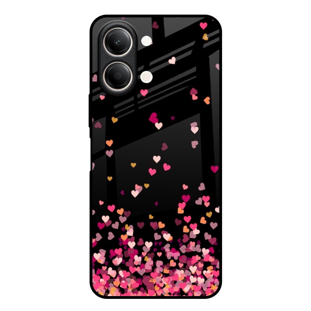 Heart Rain Fall Vivo Y21 5G Glass Back Cover Online