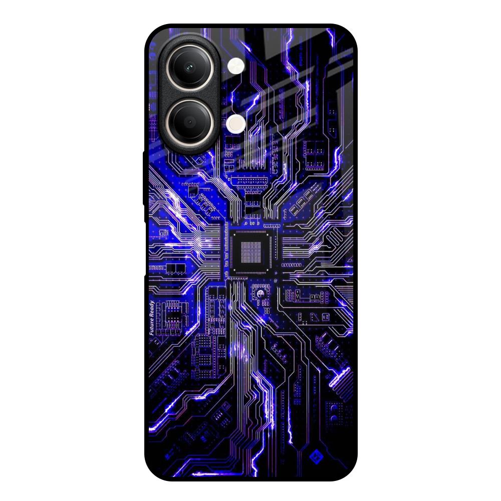 Techno Color Pattern Vivo Y21 5G Glass Back Cover Online